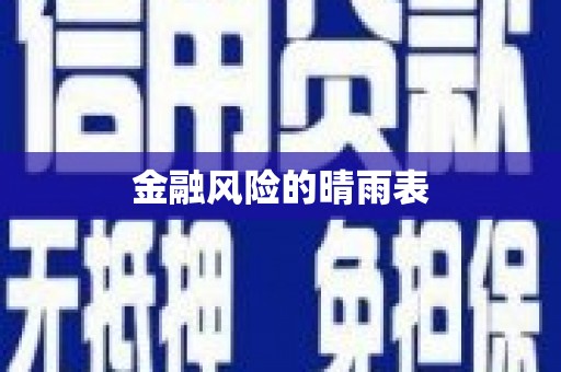 黄南金融风险的晴雨表
