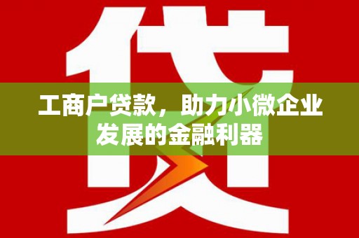 浦江工商户贷款，助力小微企业发展的金融利器