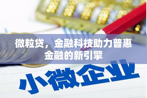 永登微粒贷，金融科技助力普惠金融的新引擎
