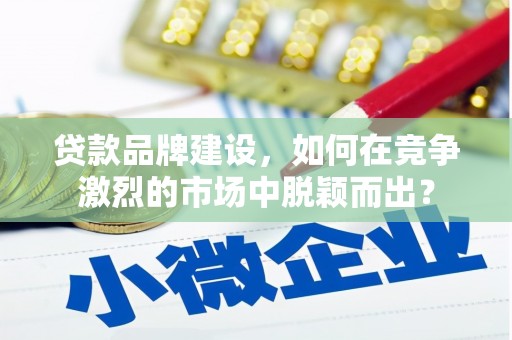 大安贷款品牌建设，如何在竞争激烈的市场中脱颖而出？