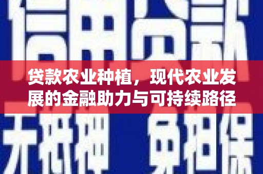 弋阳贷款农业种植，现代农业发展的金融助力与可持续路径
