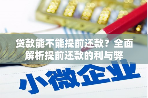 修武贷款能不能提前还款？全面解析提前还款的利与弊