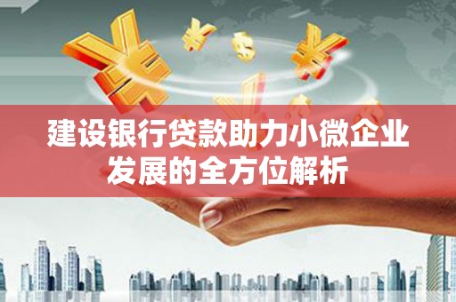 西城建设银行贷款助力小微企业发展的全方位解析